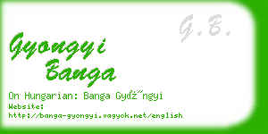 gyongyi banga business card